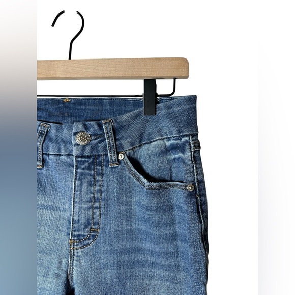 7 For All Mankind Women’s Skinny Jeans Blue Size 6 Mid Rise Stretch Denim - Picture 3 of 10